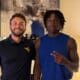 WVU Football QB Coach Rhett Rodriguez with Andre Phillip