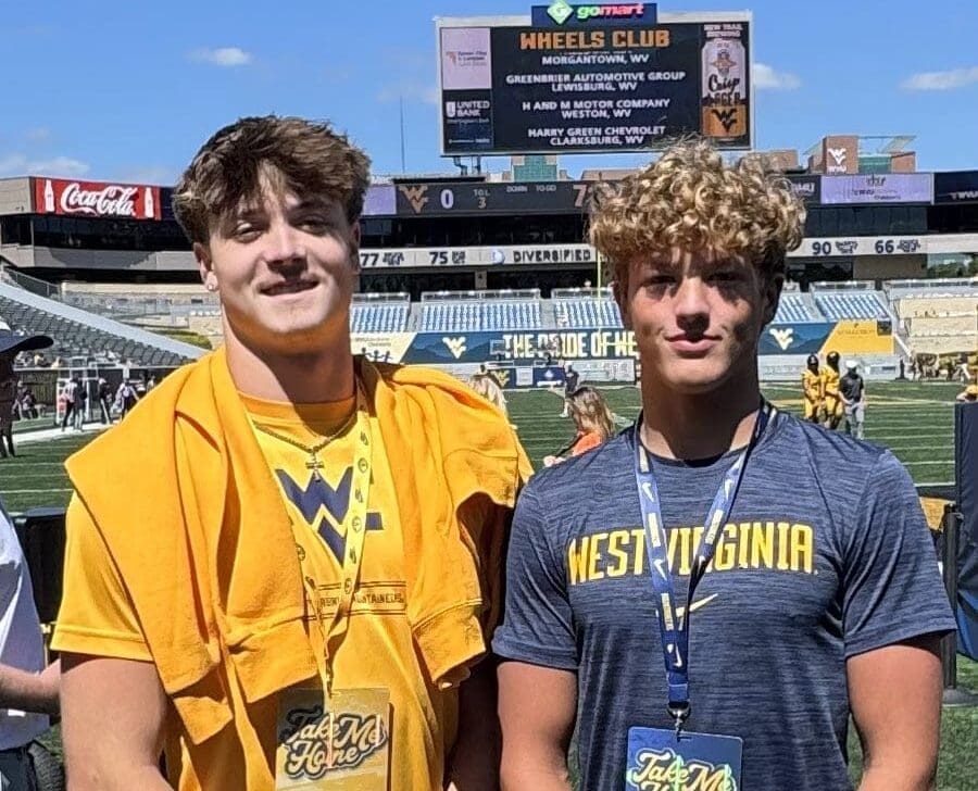 WVU Football QB recruit Maddox Twigg at game