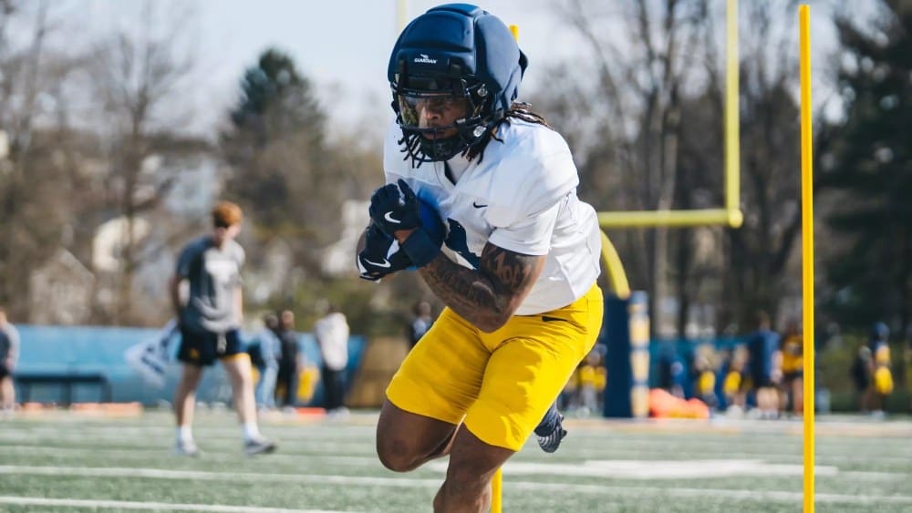 WVU Football RB Cam Cook at practice