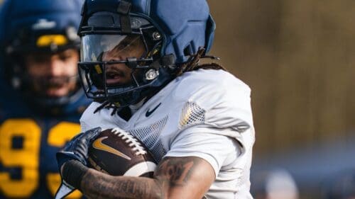 WVU Football RB Cam Cook at practice