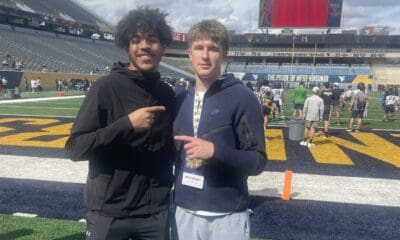 WVU Football TE Jacob Barrick and Rocco Griguoli