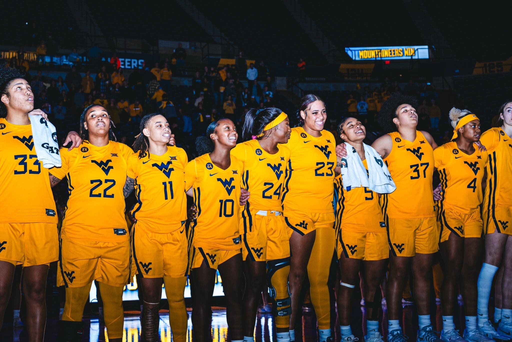 WVU Women's Basketball team singing Country Roads