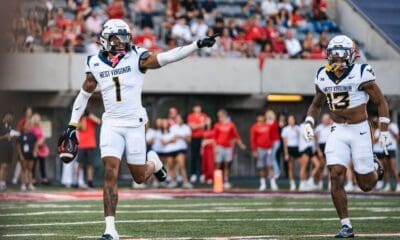 WVU Football defense with Garnett Hollis at Arizona