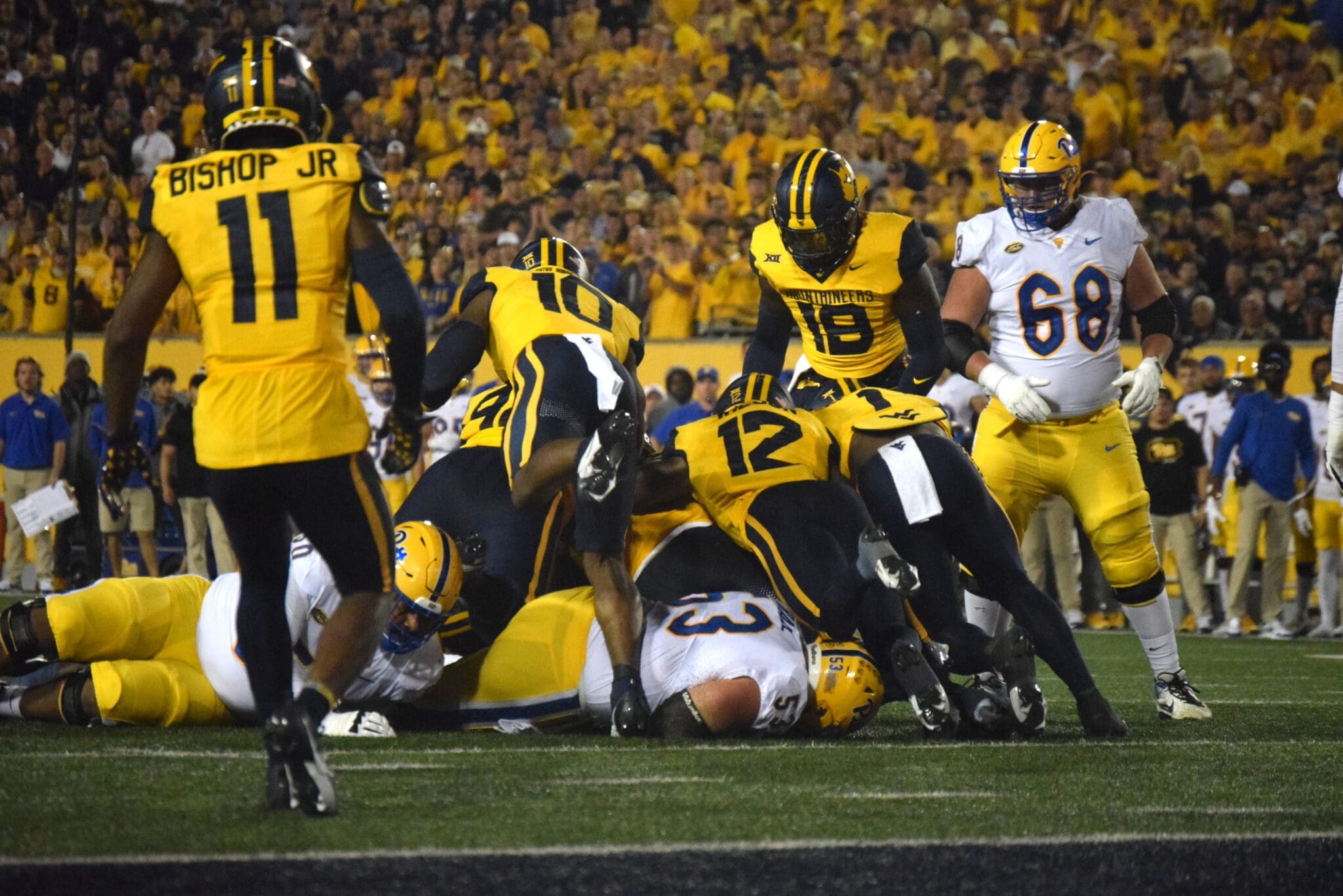 WVU Football Defense Jared Bartlett and Beanie Bishop