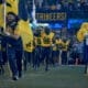WVU Football OL Ja'Quay Hubbard with flag