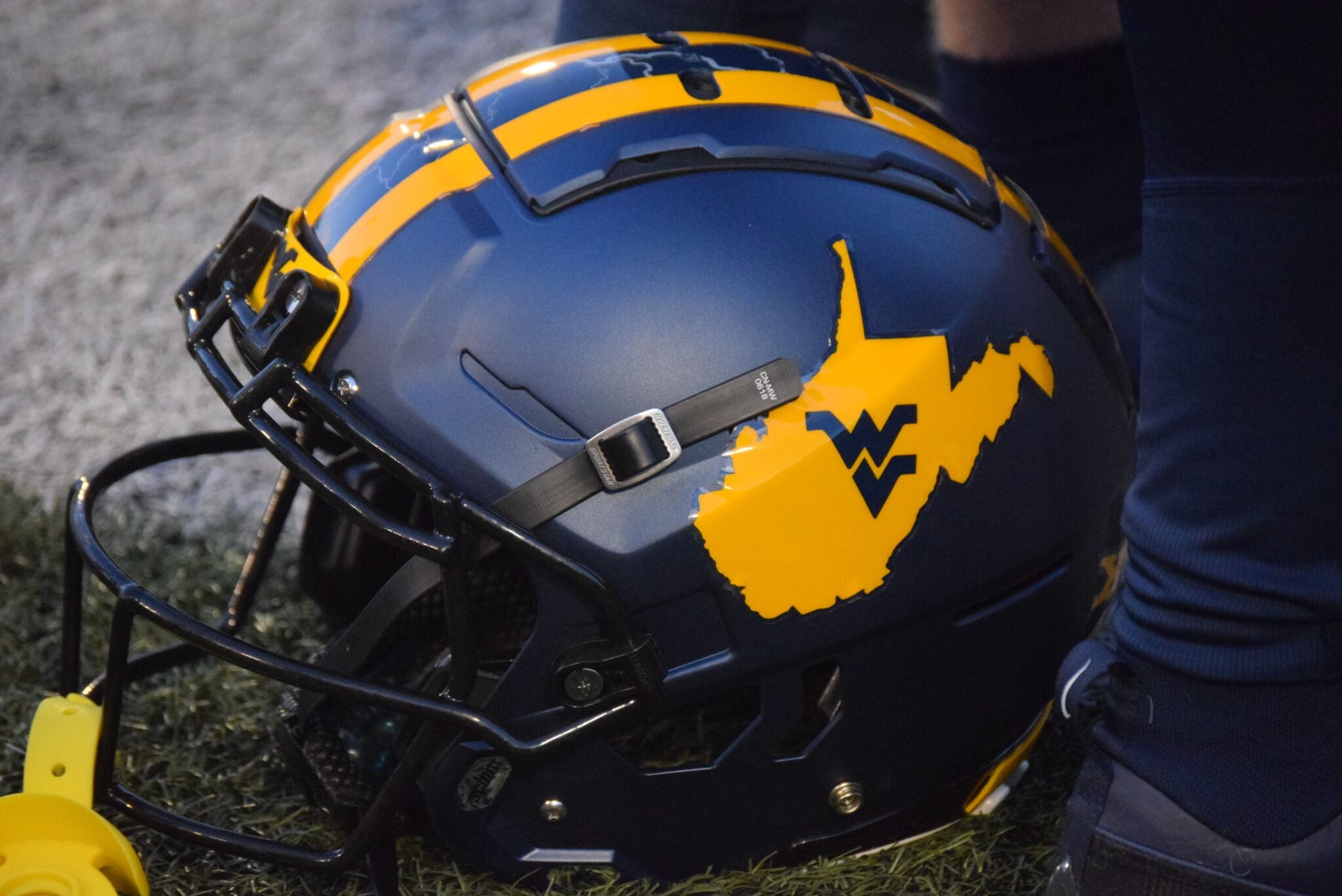 WVU Football blue helmet STOCK