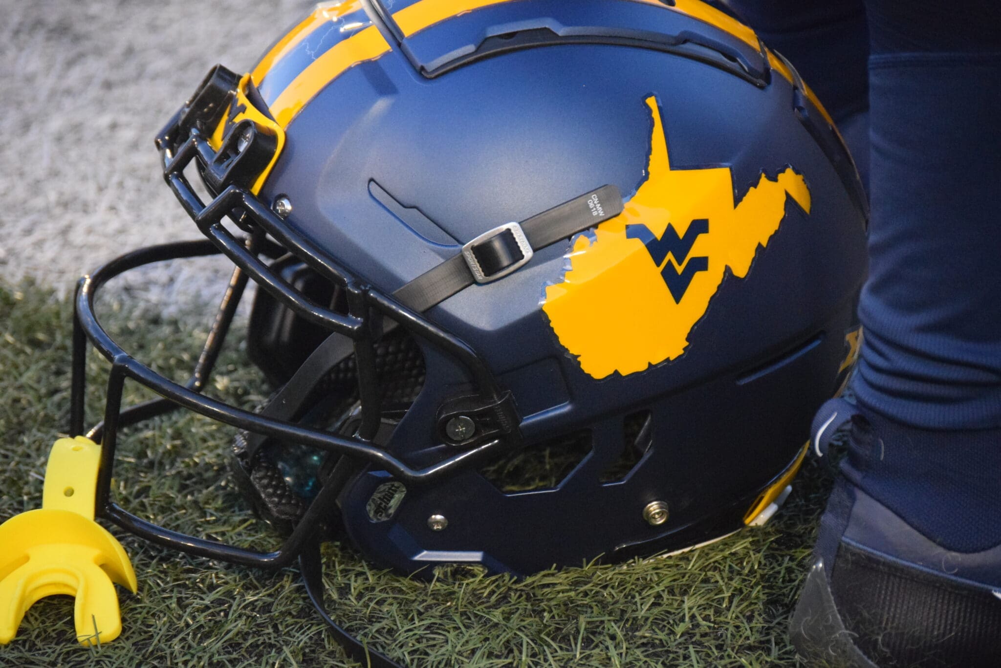 WVU Football helmet STOCK