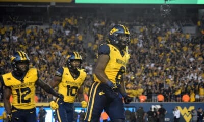 WVU Football Defense Jared Bartlett and Tyrin Bradley against Pitt