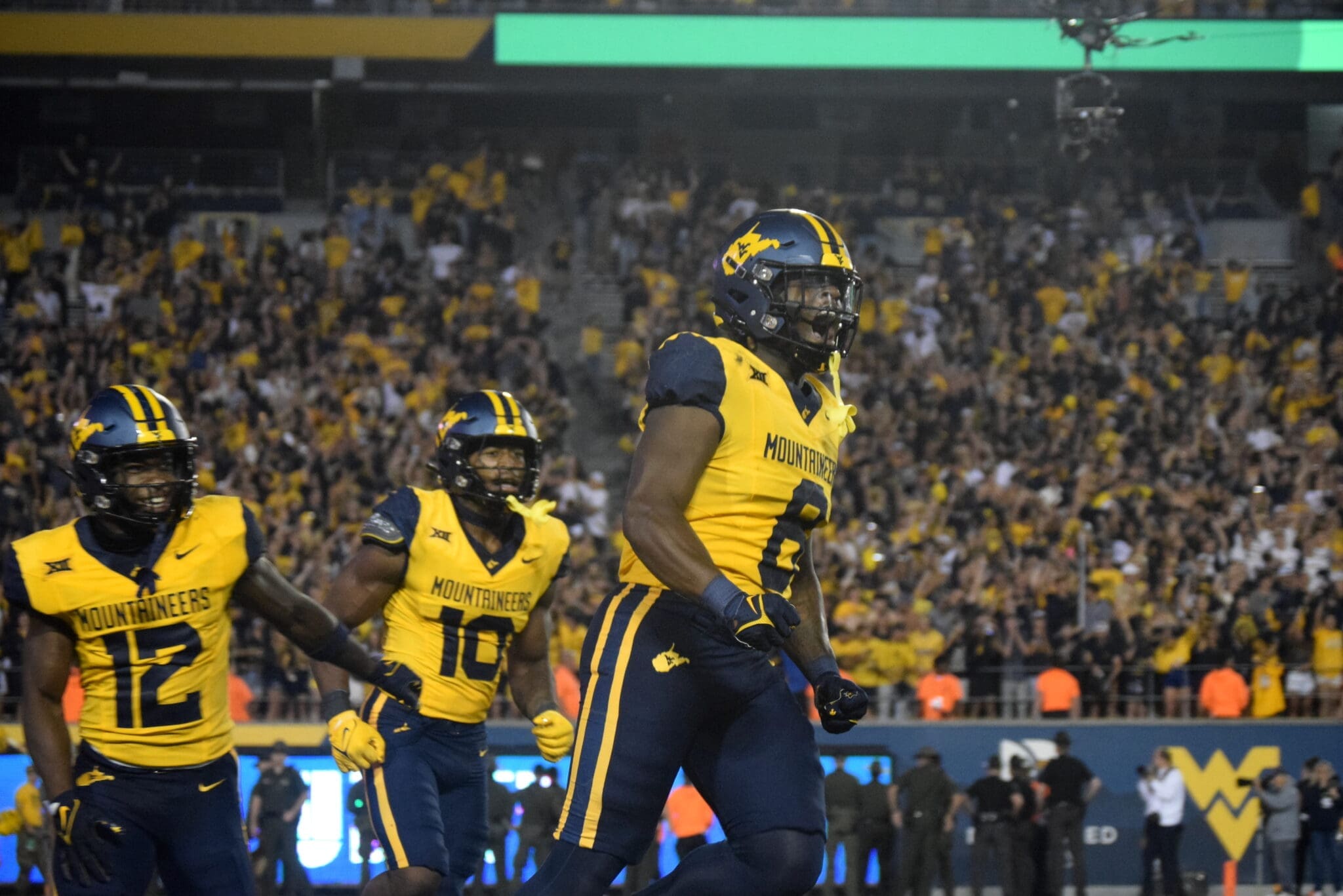 WVU Football Defense Jared Bartlett and Tyrin Bradley against Pitt