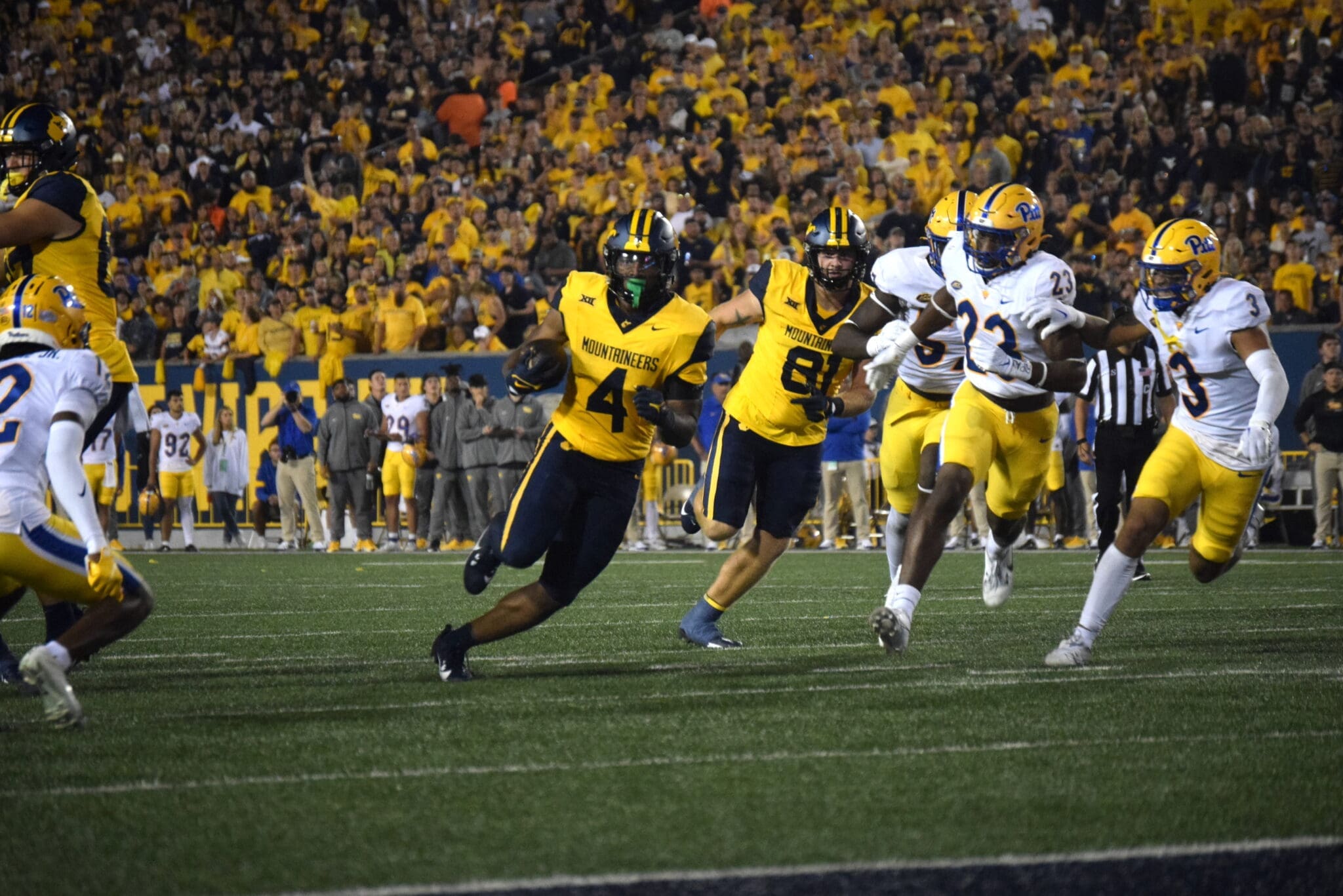 WVU Football RB CJ Donaldson against Pitt
