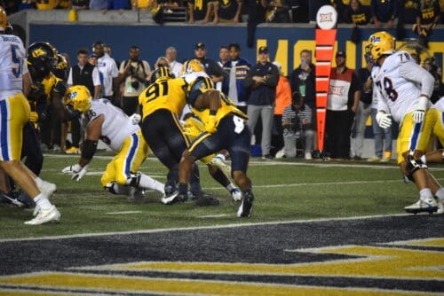 WVU Football Defense Sean Martin against Pitt
