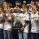 WVU Baseball with Big 12 trophy