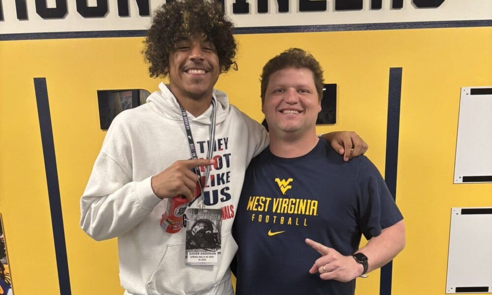 WVU Football TE recruit Xavier Anderson and Michael Nsyewander