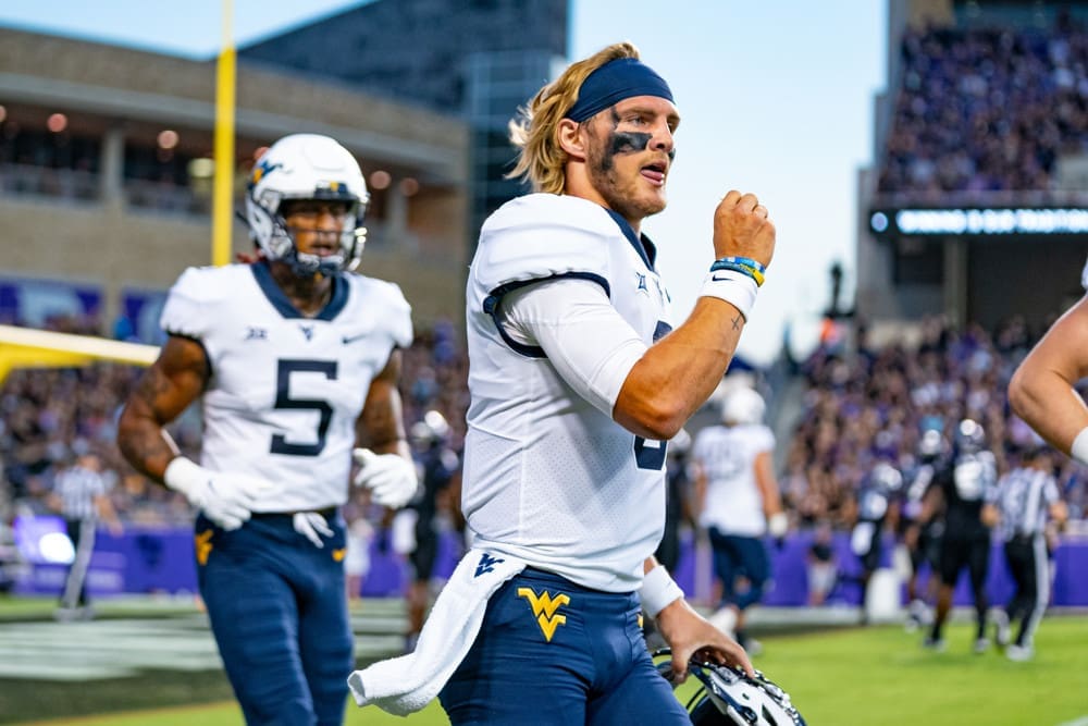 WVU Football QB Garrett Greene, NCAA college football.