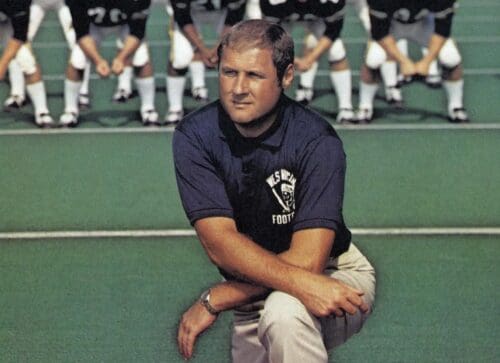 Former WVU Football coach Jim Carlen 