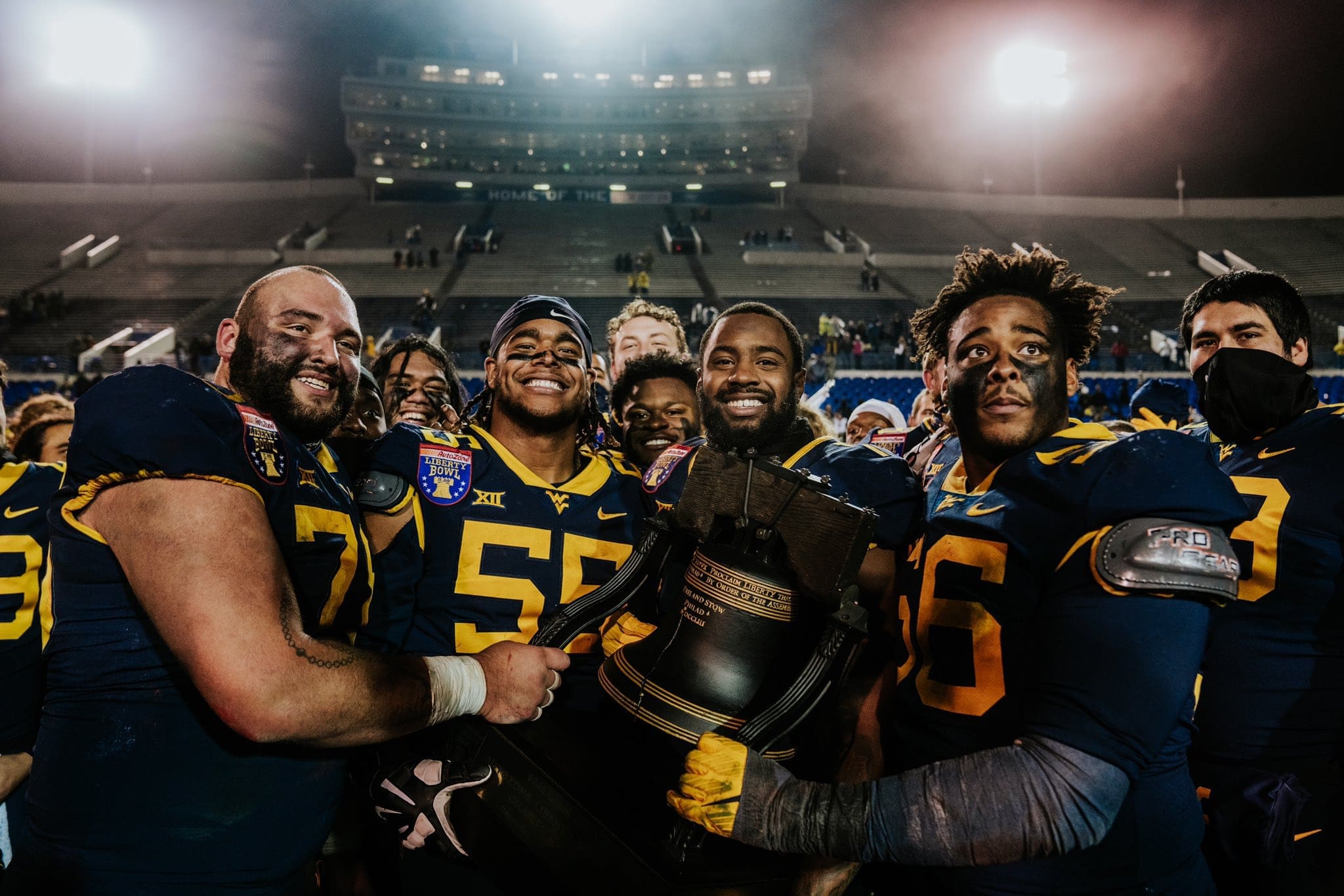 WVU Football Liberty Bowl trophy